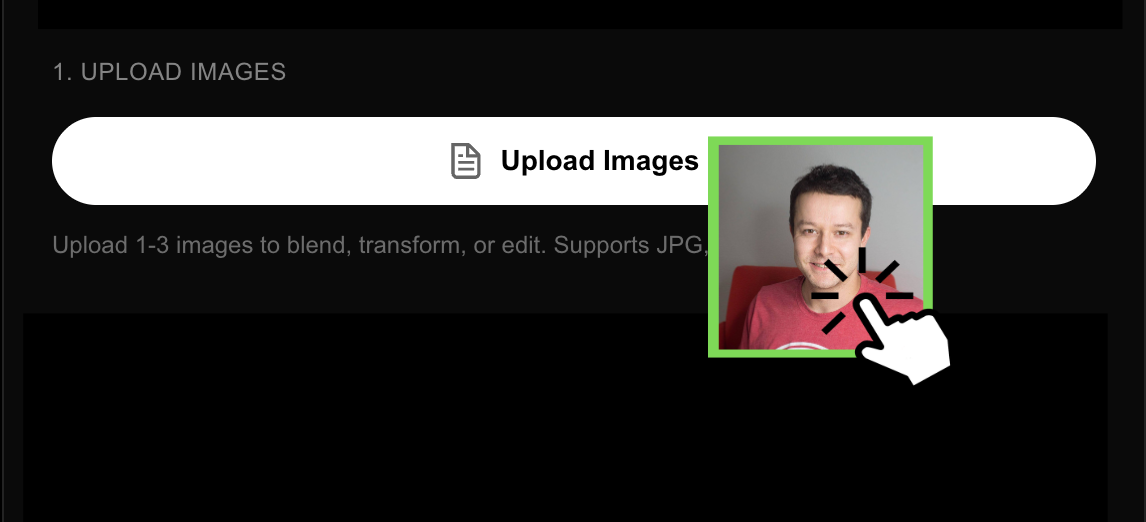 Step 2 - Upload your selfie